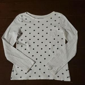 Gap poka dot long sleeve shirt
